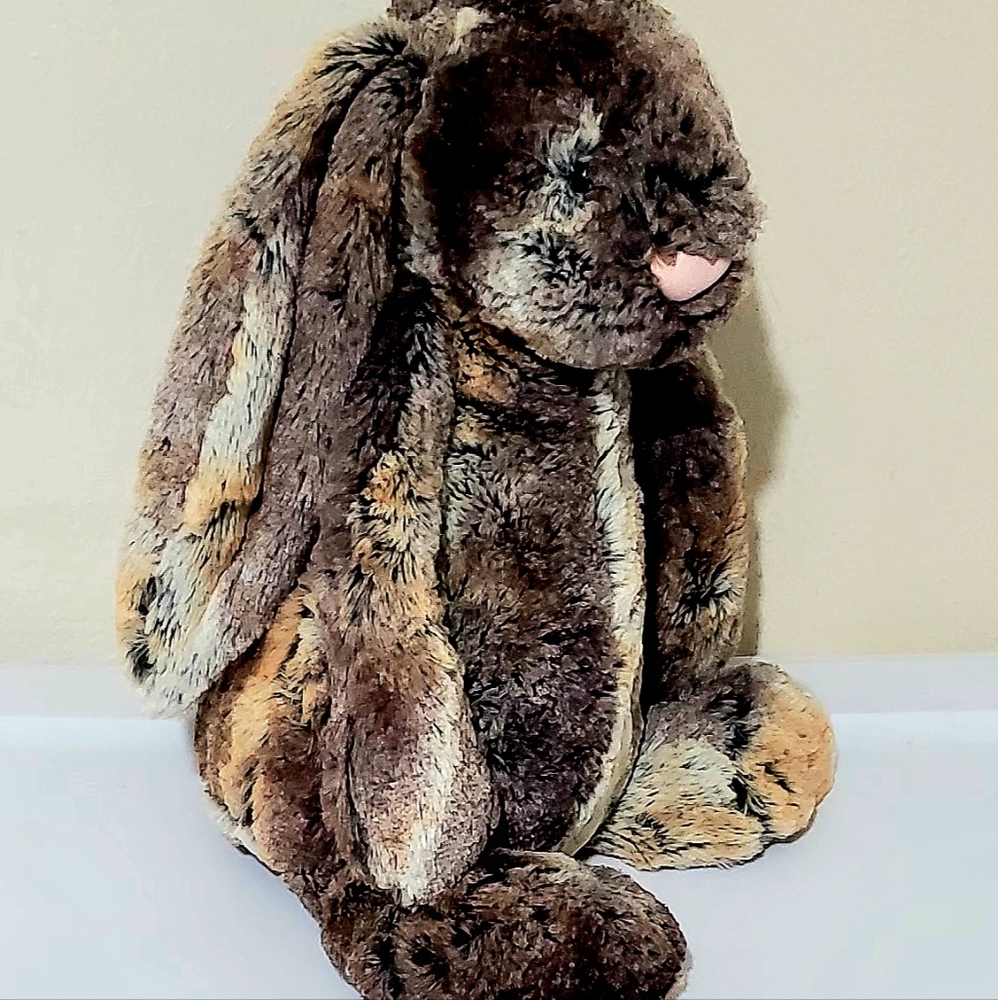JELLYCAT WOODLAND BABE BUNNY PLUSH. 12" TALL COLLECTIBLE EASTER BUNNY - Picture 2 of 16